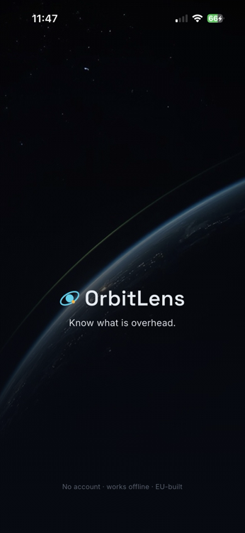 OrbitLens launch screen